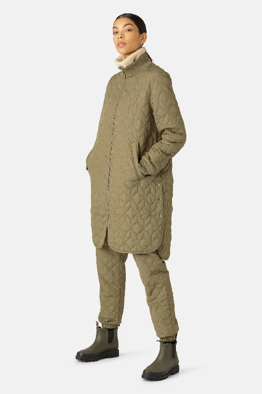 Padded Quilt Coat - Sage