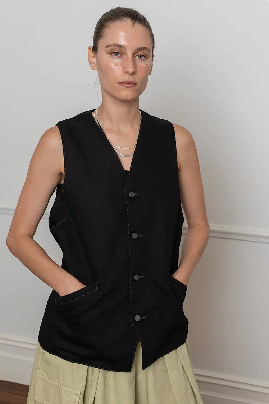 Sleeveless Gilet - Black