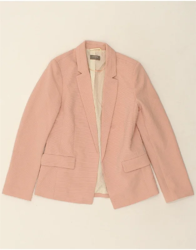 OASIS Womens Open Blazer Jacket UK 10 Small Pink Polyester