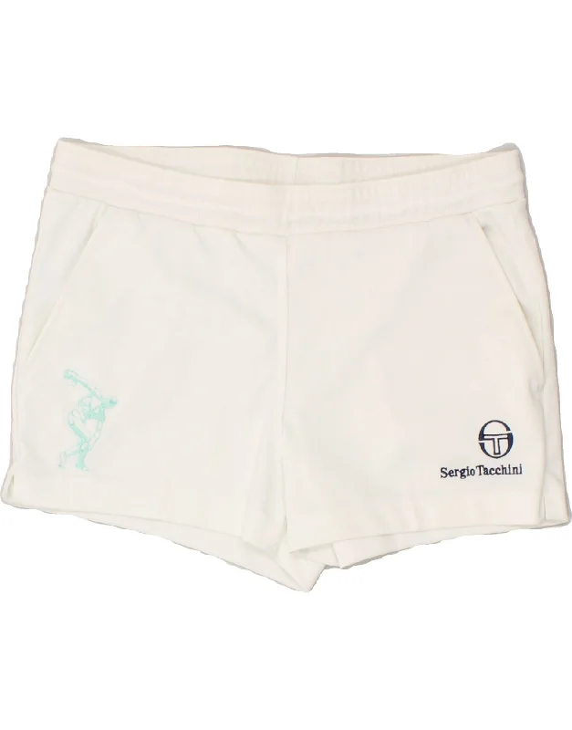 SERGIO TACCHINI Womens Sport Shorts IT 42 Medium White